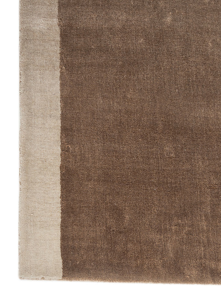 jean beige and brown nylon hand loom Rug - Corner jean beige and brown nylon hand loom Rug - Corner