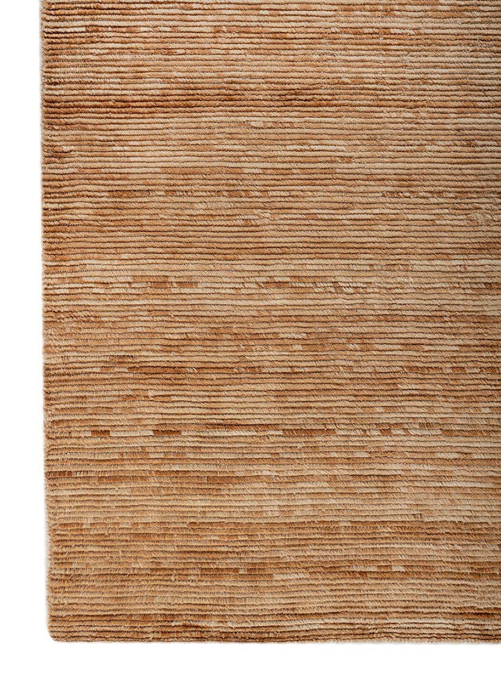 nomadic threads beige and brown jute and hemp hand loom Rug - Corner