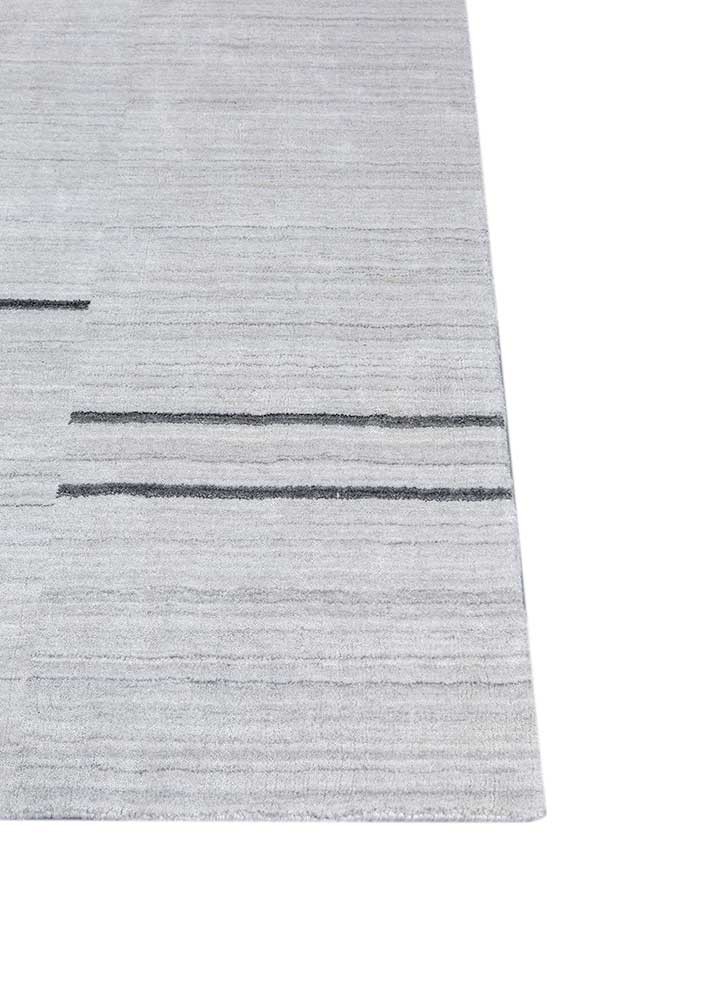 contour grey and black pet hand loom Rug - Corner