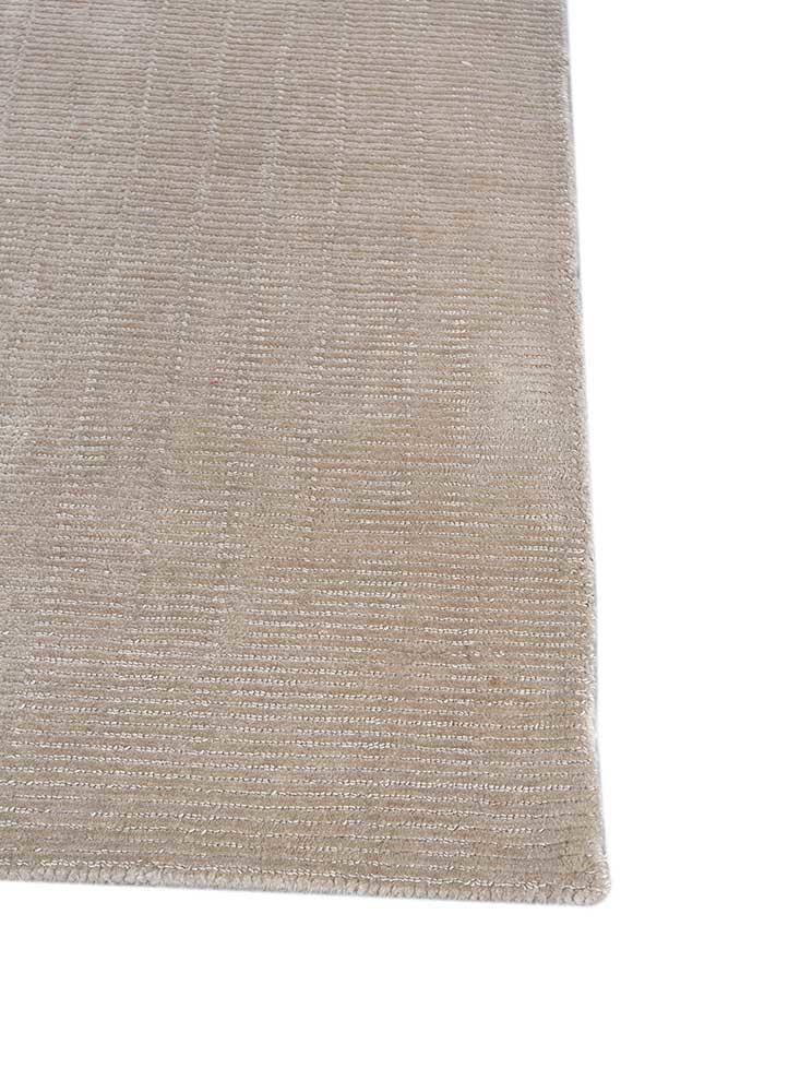 saga beige and brown polyester hand loom Rug - Corner