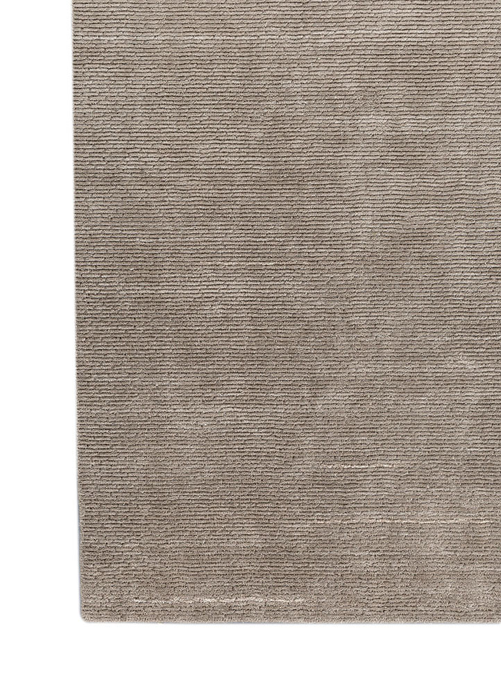 basis beige and brown polyester hand loom Rug - Corner