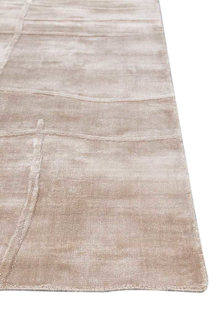 basis ivory viscose hand loom Rug - Corner basis ivory viscose hand loom Rug - Corner