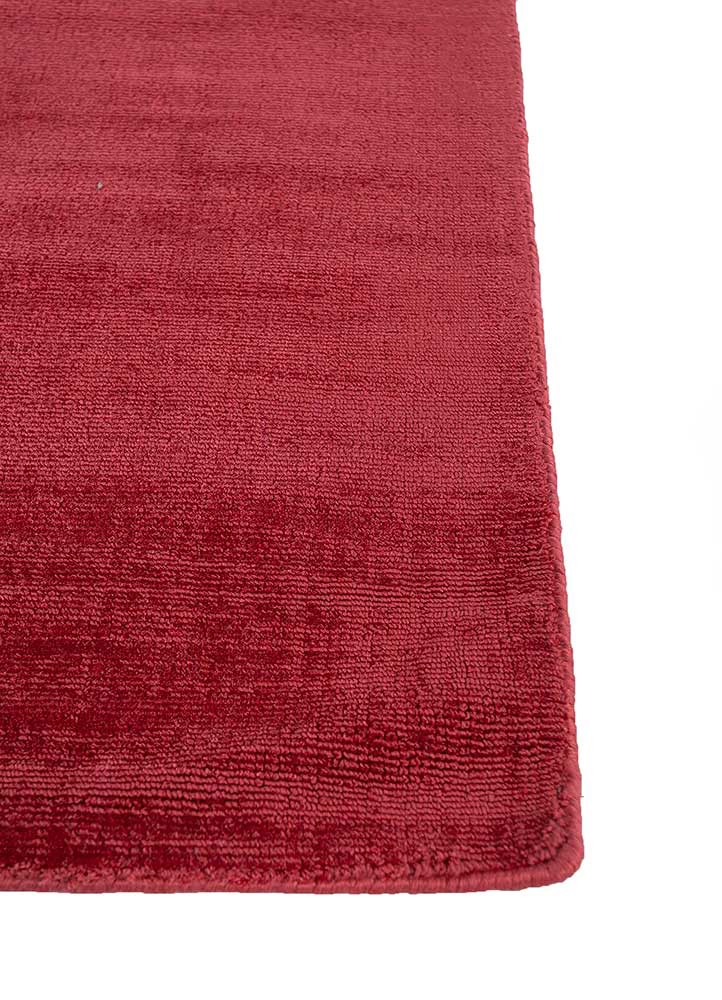 basis pink and purple viscose hand loom Rug - Corner