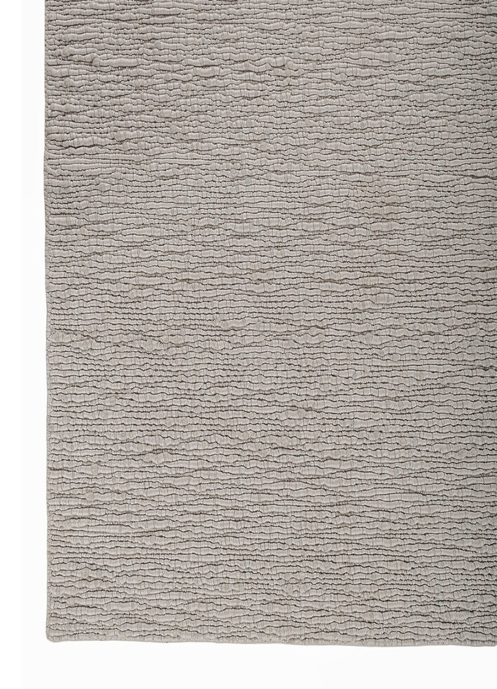 aprezo grey and black wool and bamboo silk hand loom Rug - Corner aprezo grey and black wool and bamboo silk hand loom Rug - Corner