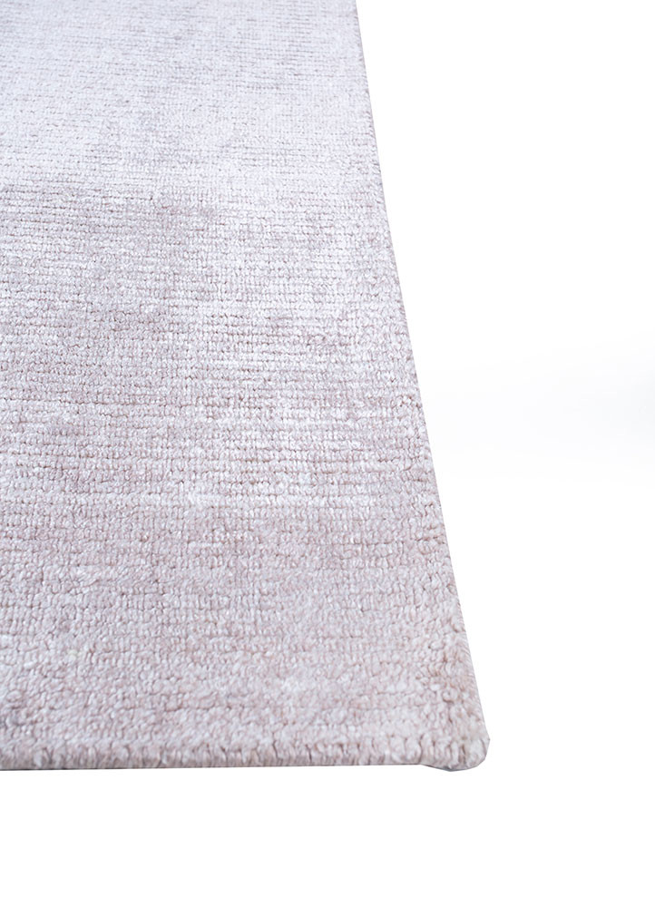 konstrukt pink and purple wool and bamboo silk hand loom Rug - Corner