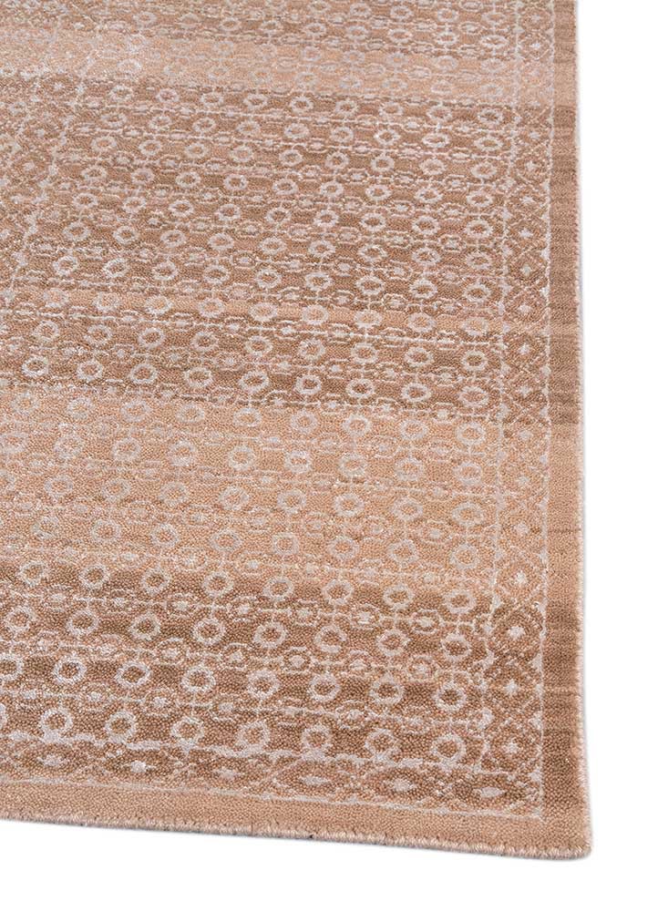 konstrukt pink and purple wool and bamboo silk hand loom Rug - Corner