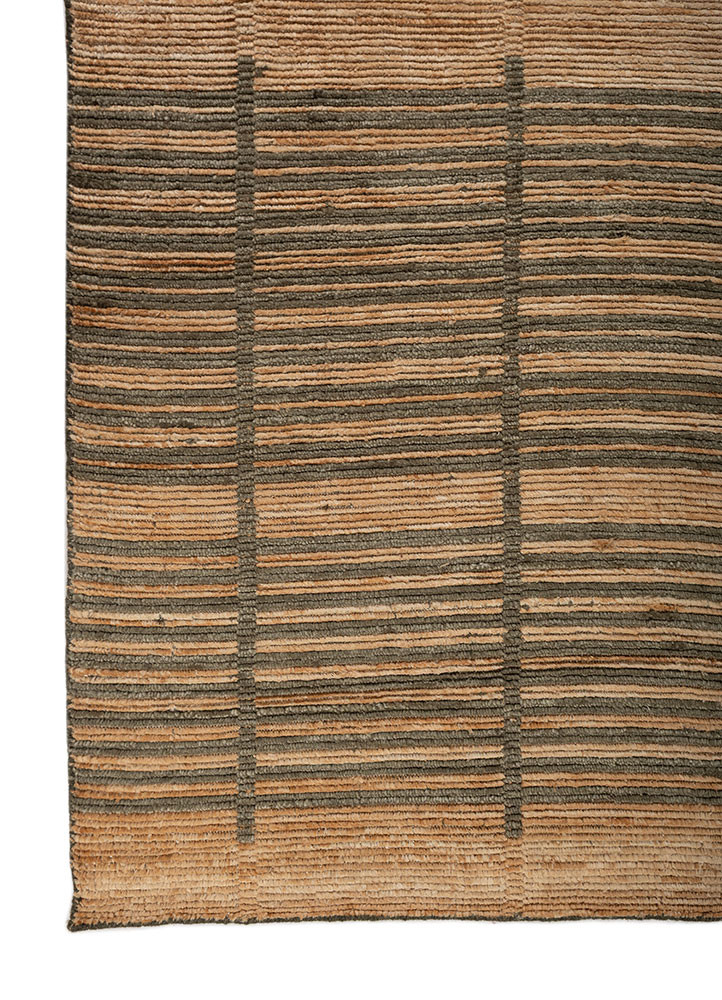 nomadic threads beige and brown jute and hemp hand loom Rug - Corner nomadic threads beige and brown jute and hemp hand loom Rug - Corner