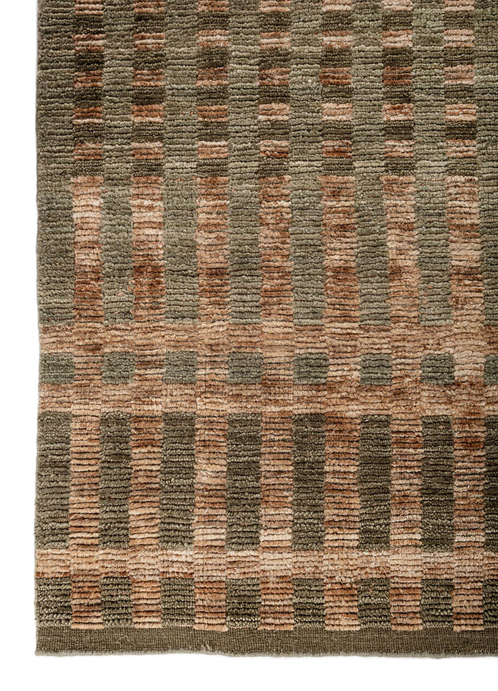 saga beige and brown wool hand loom Rug - Corner saga beige and brown wool hand loom Rug - Corner