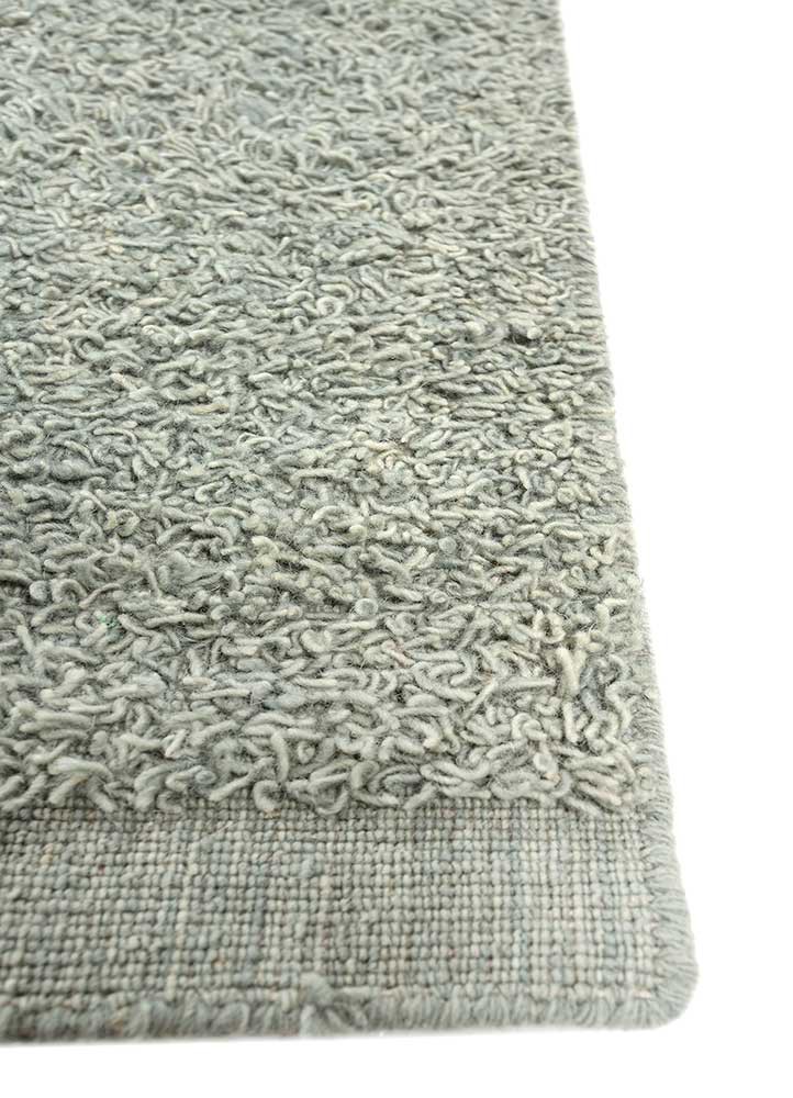saga blue wool hand loom Rug - Corner saga blue wool hand loom Rug - Corner