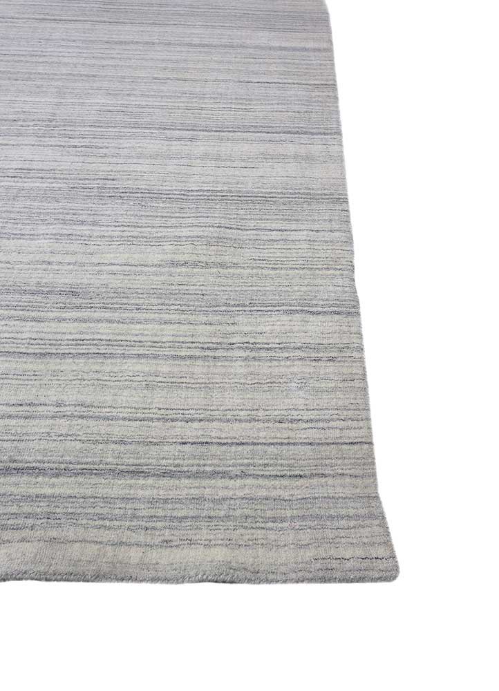 basis grey and black wool hand loom Rug - Corner basis grey and black wool hand loom Rug - Corner