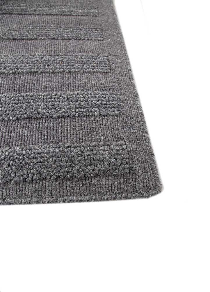 basis blue wool hand loom Rug - Corner basis blue wool hand loom Rug - Corner