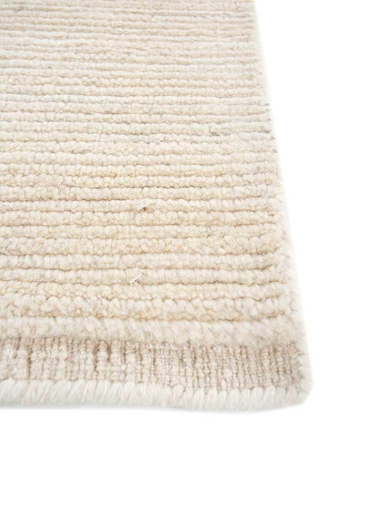 saga ivory wool hand loom Rug - Corner saga ivory wool hand loom Rug - Corner