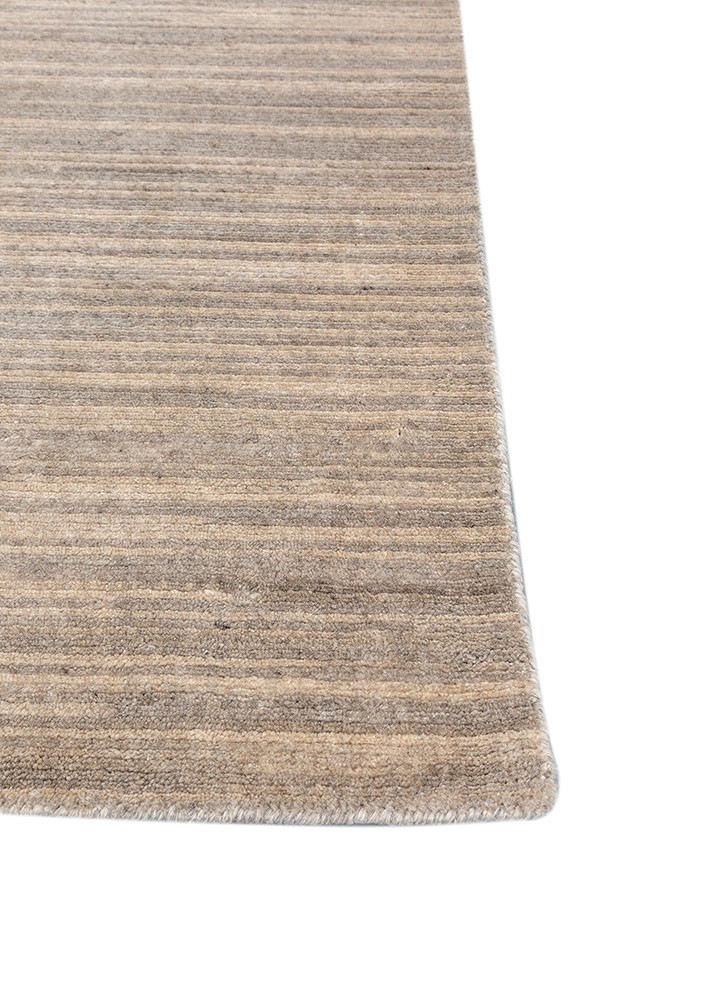 saga beige and brown wool hand loom Rug - Corner saga beige and brown wool hand loom Rug - Corner