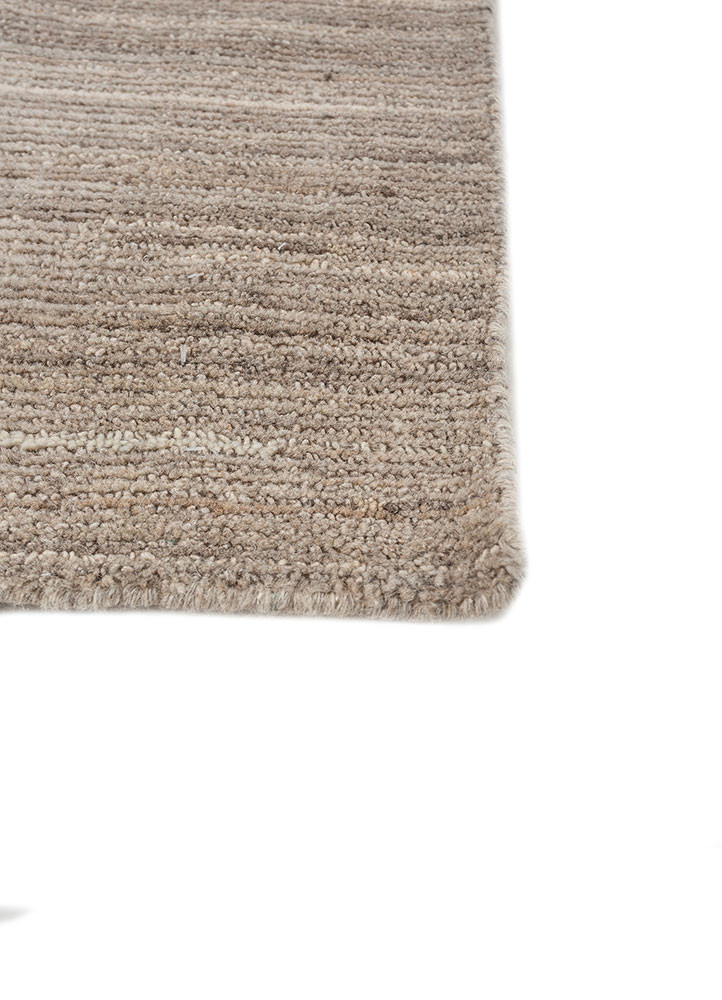 saga beige and brown wool hand loom Rug - Corner saga beige and brown wool hand loom Rug - Corner