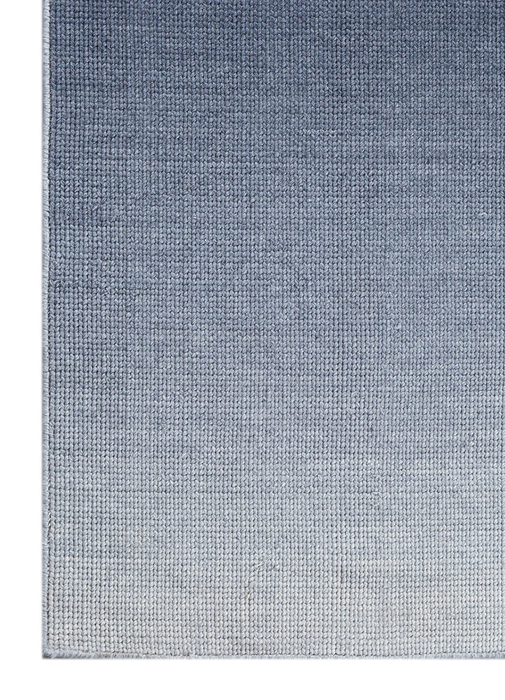 jean blue wool hand loom Rug - Corner jean blue wool hand loom Rug - Corner