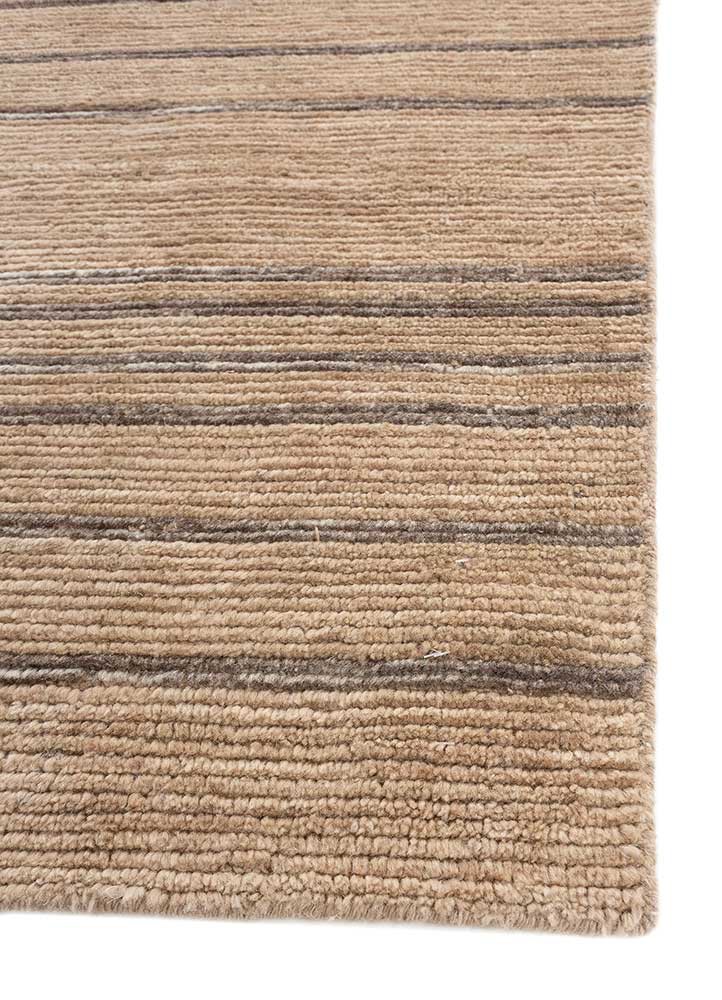 contour beige and brown wool hand loom Rug - Corner contour beige and brown wool hand loom Rug - Corner