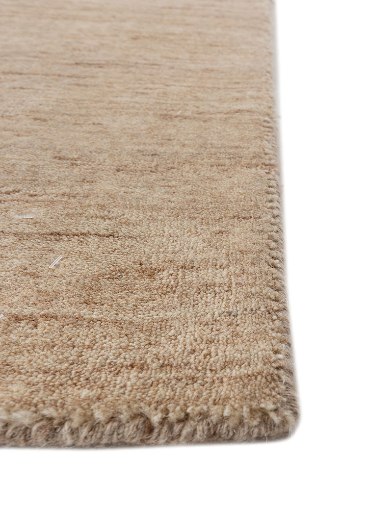 saga beige and brown wool hand loom Rug - Corner saga beige and brown wool hand loom Rug - Corner