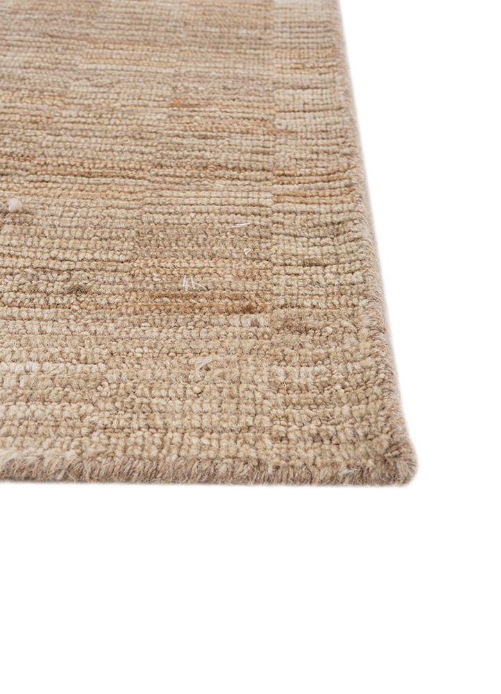 saga beige and brown wool hand loom Rug - Corner saga beige and brown wool hand loom Rug - Corner