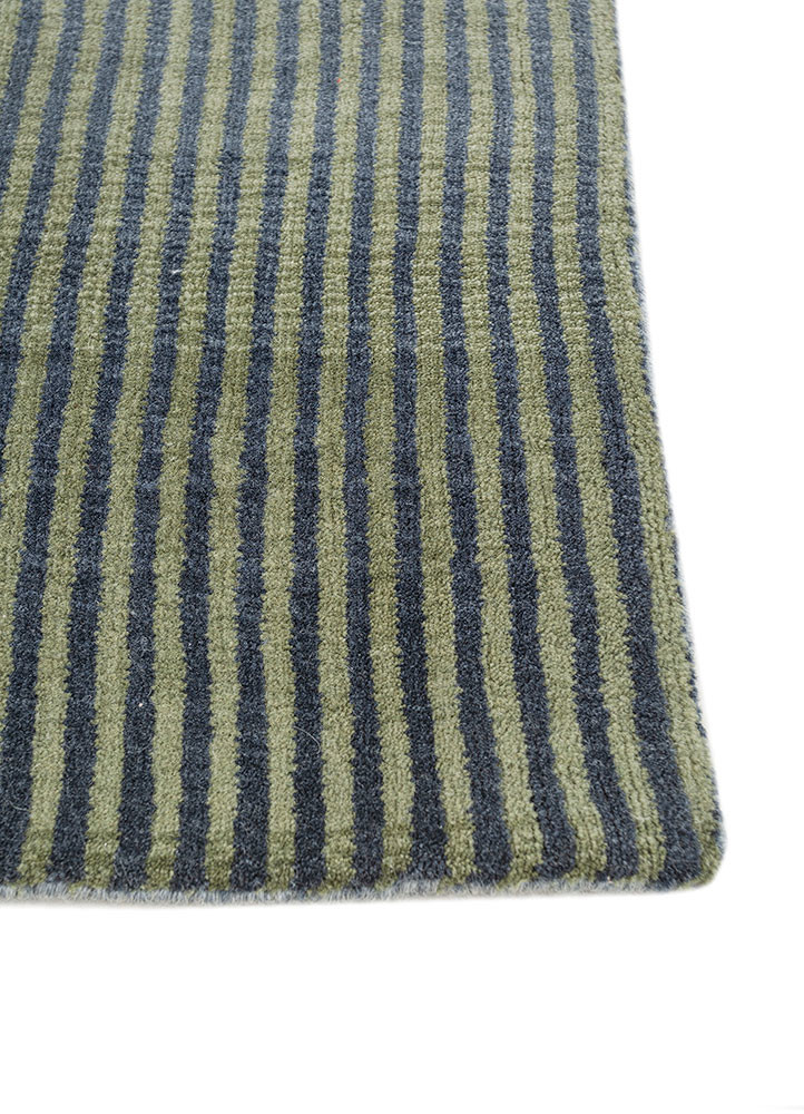 jean blue wool hand loom Rug - Corner jean blue wool hand loom Rug - Corner