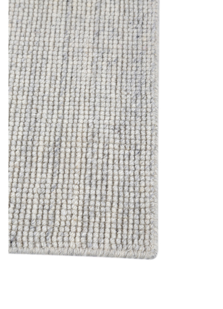 contour ivory wool hand loom Rug - Corner