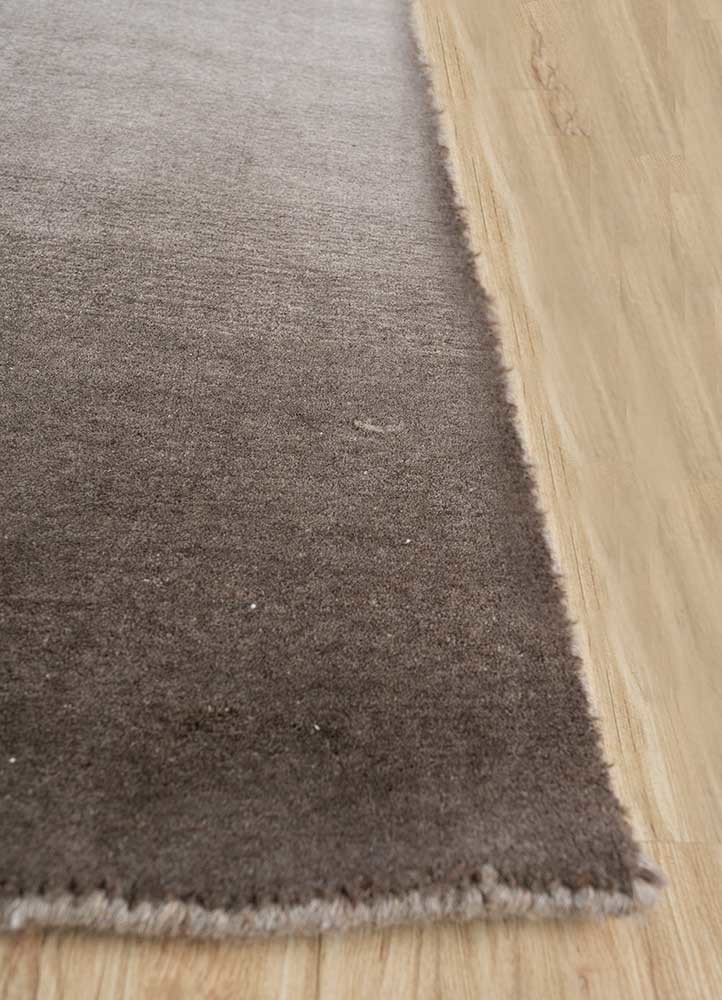 jean beige and brown wool hand loom Rug - Corner jean beige and brown wool hand loom Rug - Corner