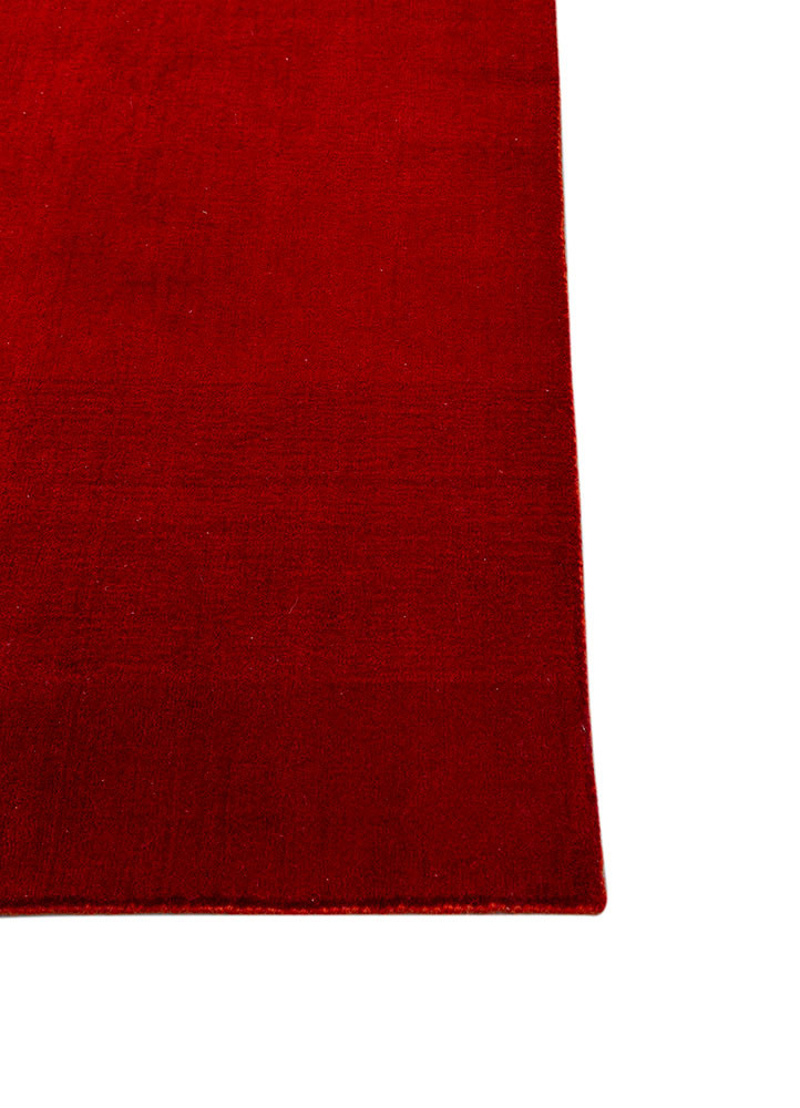 saga red and orange wool hand loom Rug - Corner saga red and orange wool hand loom Rug - Corner