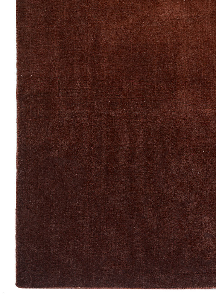 jean red and orange wool hand loom Rug - Corner