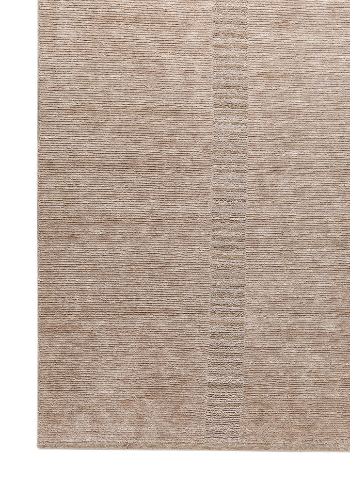 contour beige and brown wool hand loom Rug - Corner contour beige and brown wool hand loom Rug - Corner