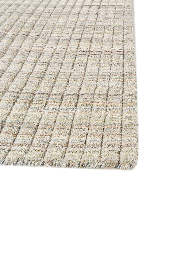 aprezo green wool and viscose hand loom Rug - Corner aprezo green wool and viscose hand loom Rug - Corner