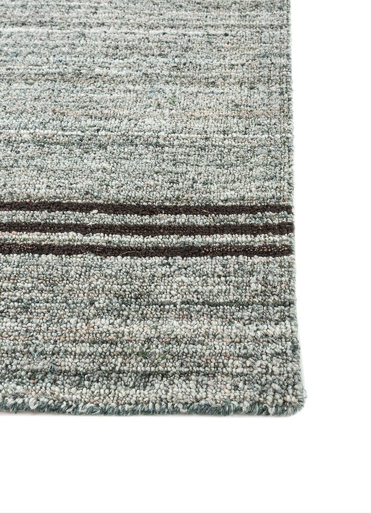 saga blue wool and viscose hand loom Rug - Corner saga blue wool and viscose hand loom Rug - Corner