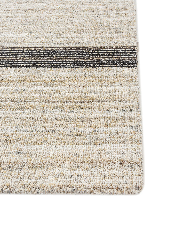 saga beige and brown wool and viscose hand loom Rug - Corner saga beige and brown wool and viscose hand loom Rug - Corner