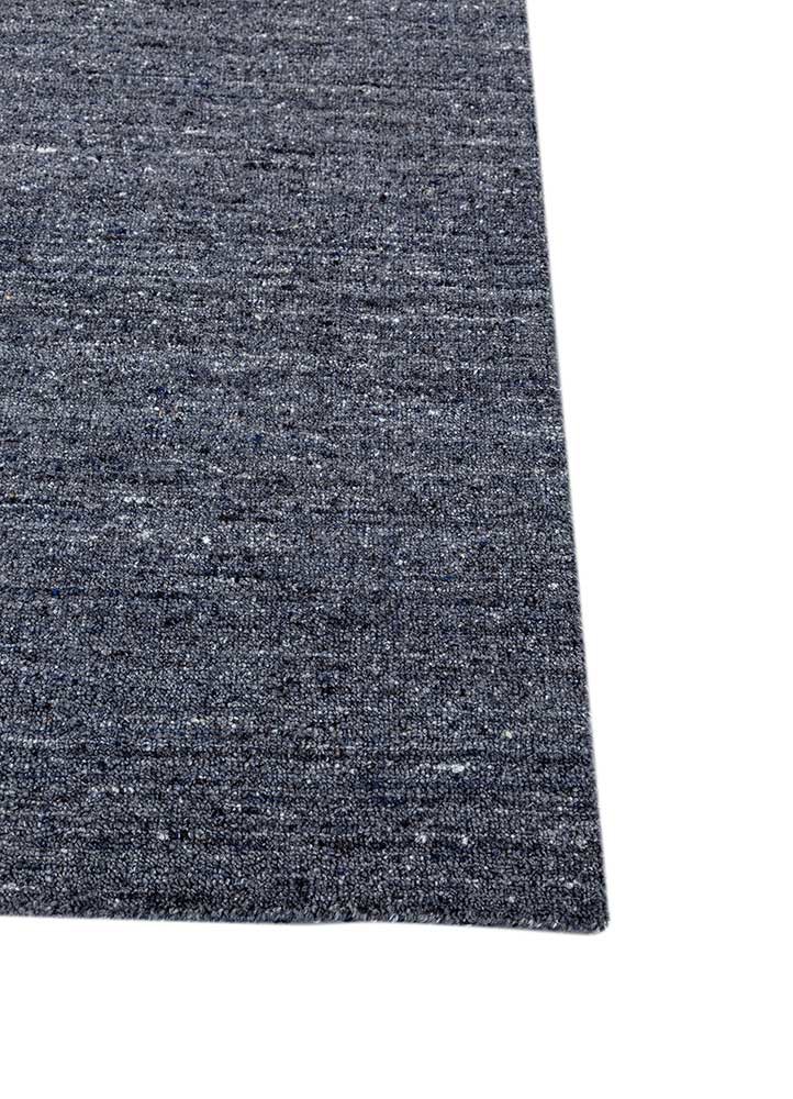 saga grey and black wool and viscose hand loom Rug - Corner saga grey and black wool and viscose hand loom Rug - Corner