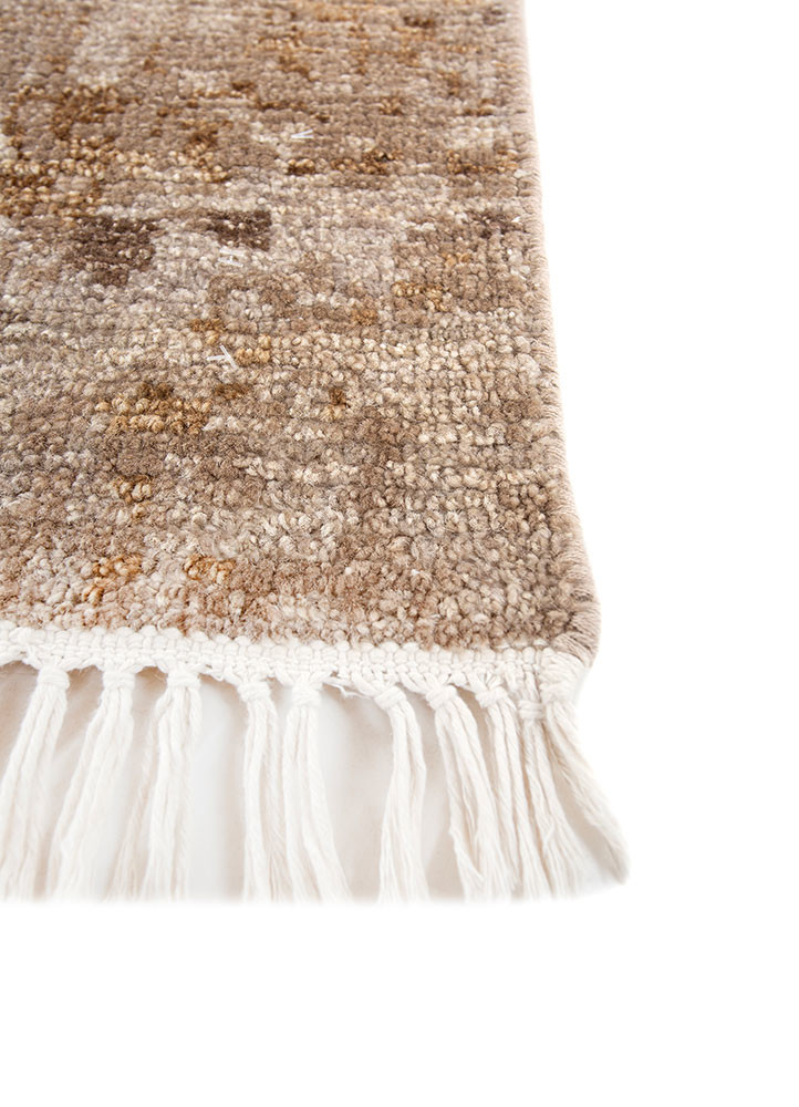 uvenuti beige and brown afghan wool hand knotted Rug - Corner uvenuti beige and brown afghan wool hand knotted Rug - Corner