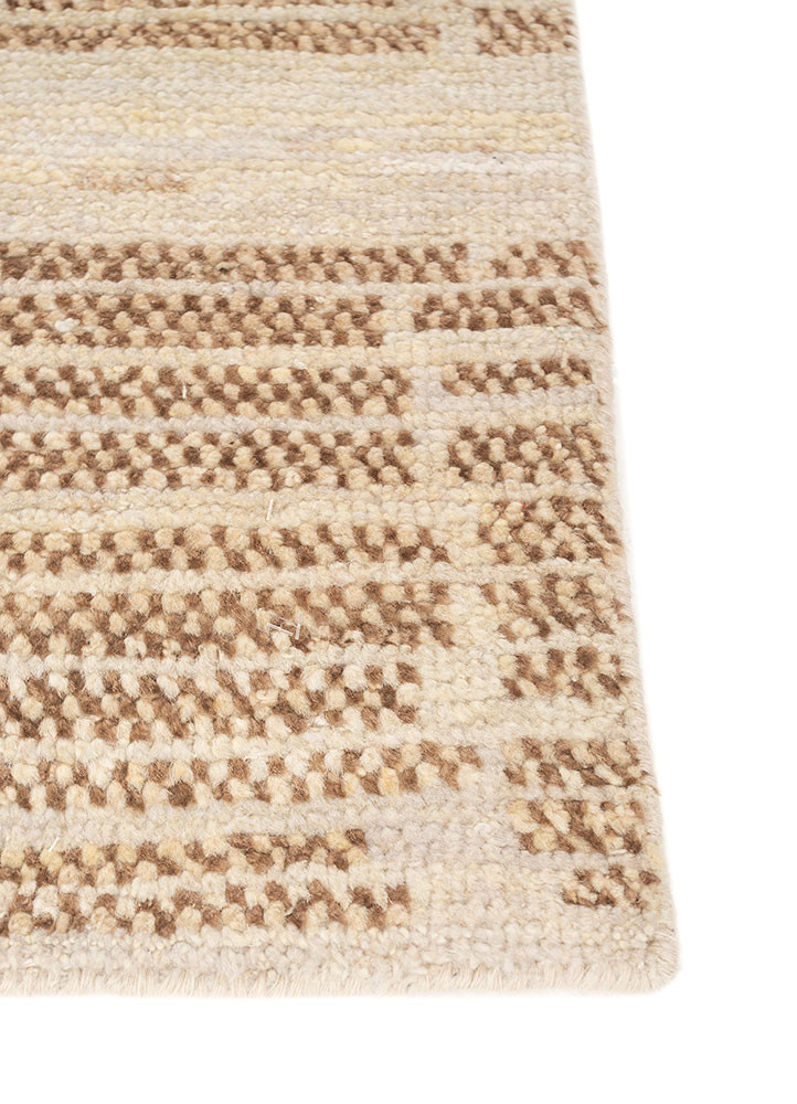 manifest ivory afghan wool hand knotted Rug - Corner