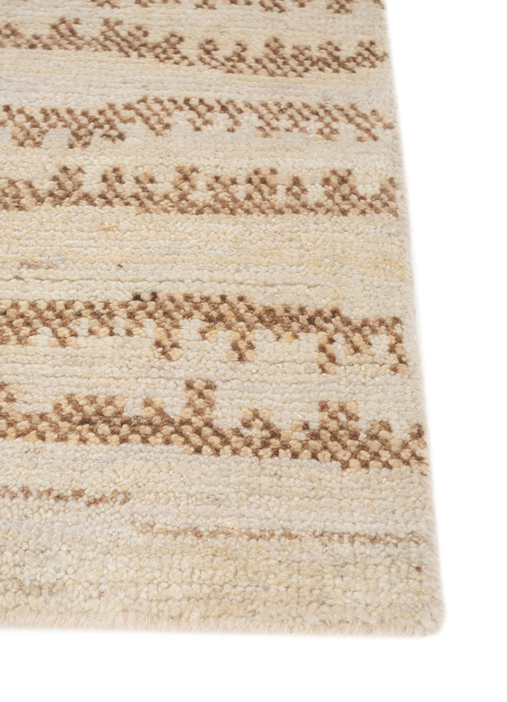 manifest ivory afghan wool hand knotted Rug - Corner