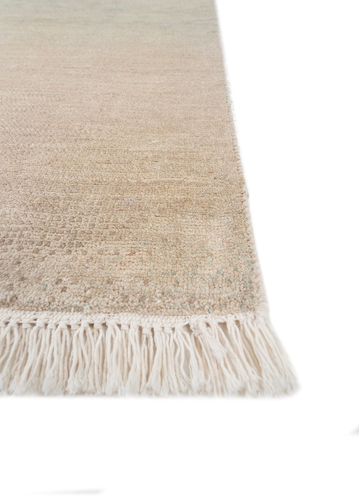 aprezo ivory wool and silk hand knotted Rug - Corner aprezo ivory wool and silk hand knotted Rug - Corner