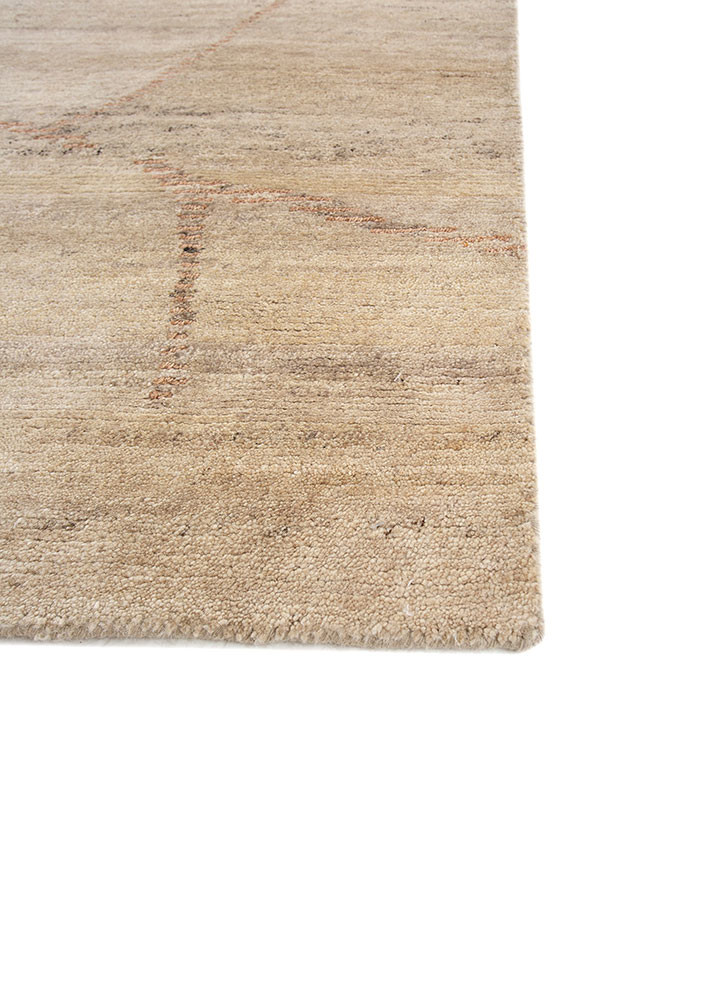 aprezo gold wool hand knotted Rug - Corner aprezo gold wool hand knotted Rug - Corner