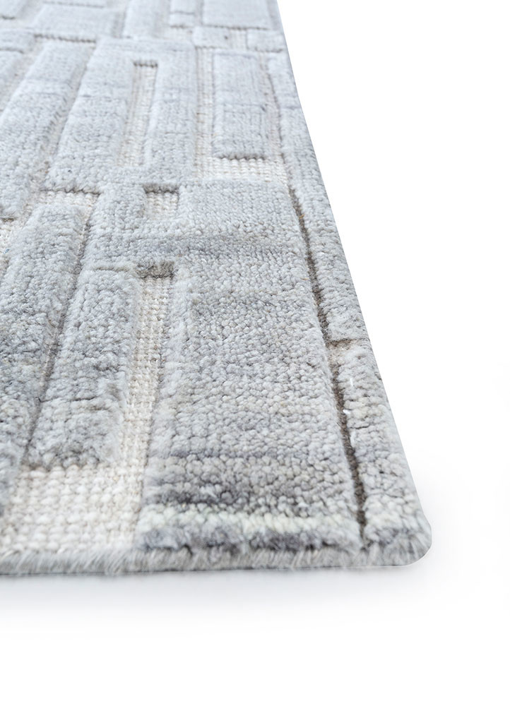 manifest ivory wool hand knotted Rug - Corner manifest ivory wool hand knotted Rug - Corner