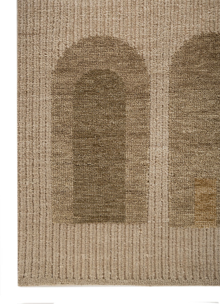 aprezo green wool hand knotted Rug - Corner aprezo green wool hand knotted Rug - Corner