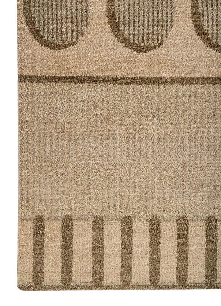 aprezo gold wool hand knotted Rug - Corner aprezo gold wool hand knotted Rug - Corner