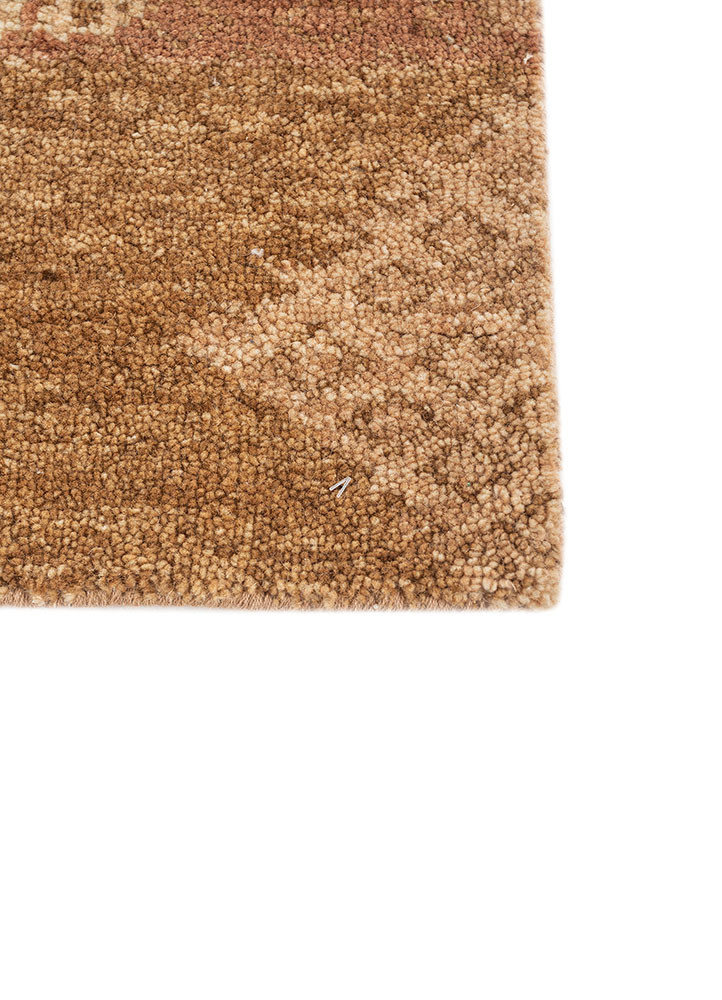 savana beige and brown wool hand knotted Rug - Corner savana beige and brown wool hand knotted Rug - Corner