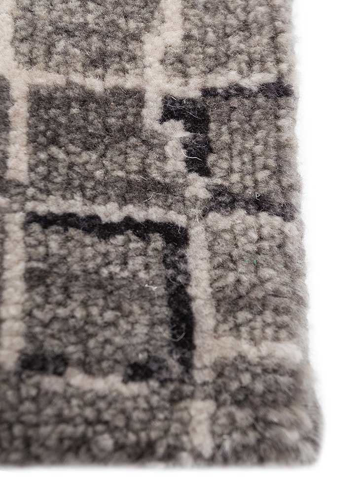 aprezo grey and black wool hand knotted Rug - Corner aprezo grey and black wool hand knotted Rug - Corner