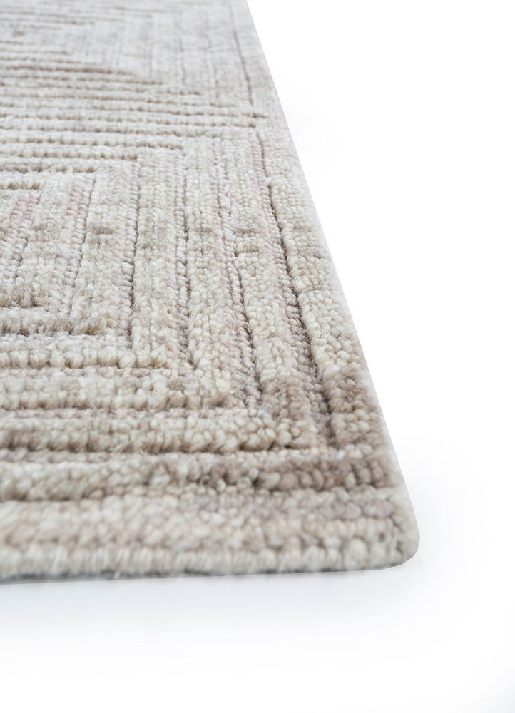 thyme ivory wool hand knotted Rug - Corner thyme ivory wool hand knotted Rug - Corner