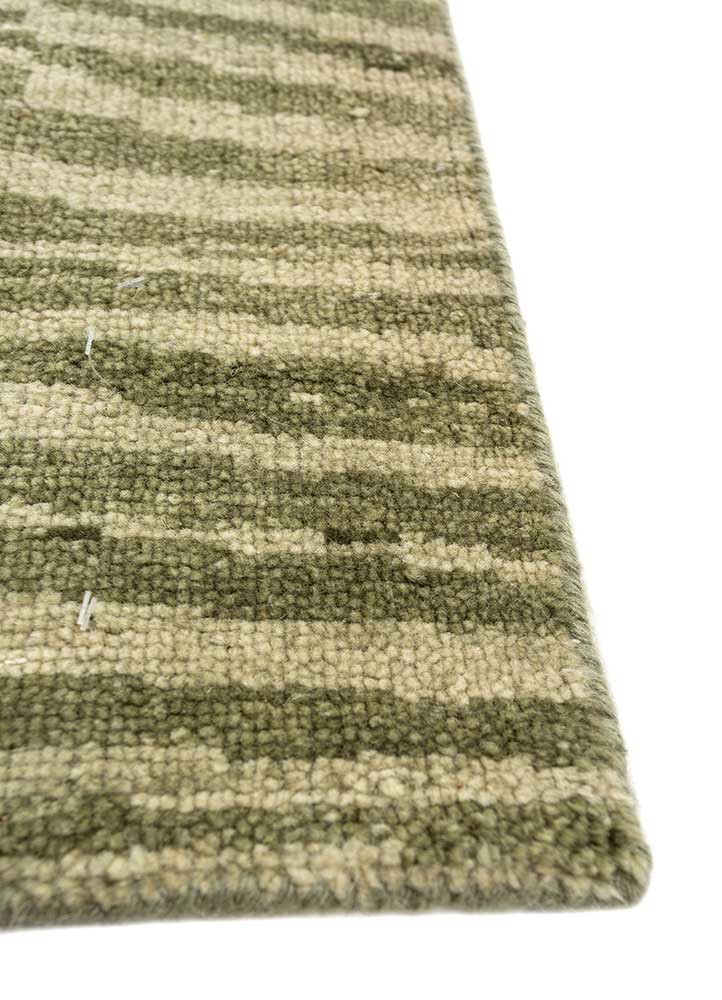 thyme green wool hand knotted Rug - Corner thyme green wool hand knotted Rug - Corner