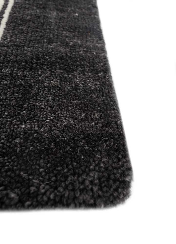 manifest grey and black wool hand knotted Rug - Corner manifest grey and black wool hand knotted Rug - Corner