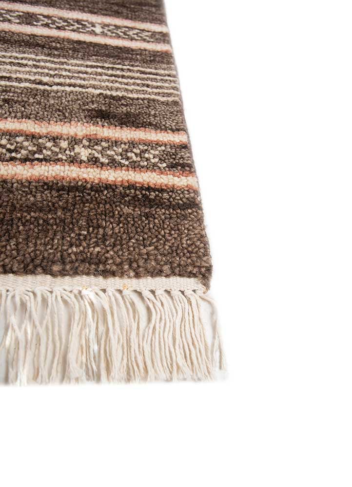 thyme beige and brown wool hand knotted Rug - Corner thyme beige and brown wool hand knotted Rug - Corner