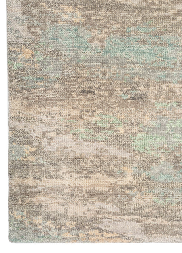 uvenuti grey and black wool hand knotted Rug - Corner uvenuti grey and black wool hand knotted Rug - Corner