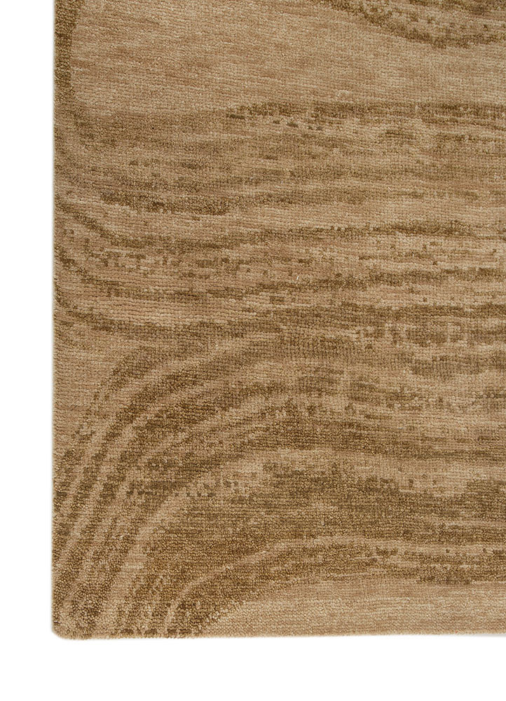 uvenuti gold wool hand knotted Rug - Corner