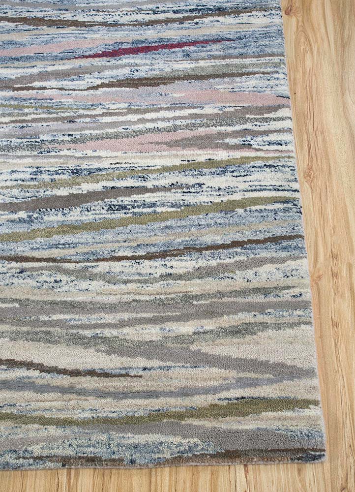 manchaha grey and black wool hand knotted Rug - Corner manchaha grey and black wool hand knotted Rug - Corner