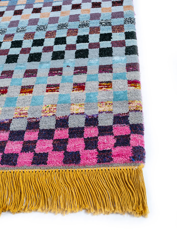 manchaha multi wool and bamboo silk hand knotted Rug - Corner manchaha multi wool and bamboo silk hand knotted Rug - Corner